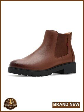 Faux Leather Chelsea Ankle Boots with Hands-Free Technology